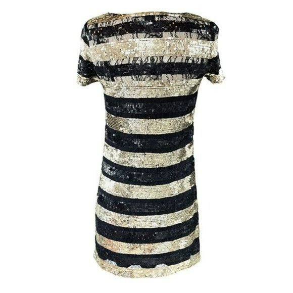 FRENCH CONNECTION Anni Sequin T-Shirt Dress Size XS - Picture 5 of 12